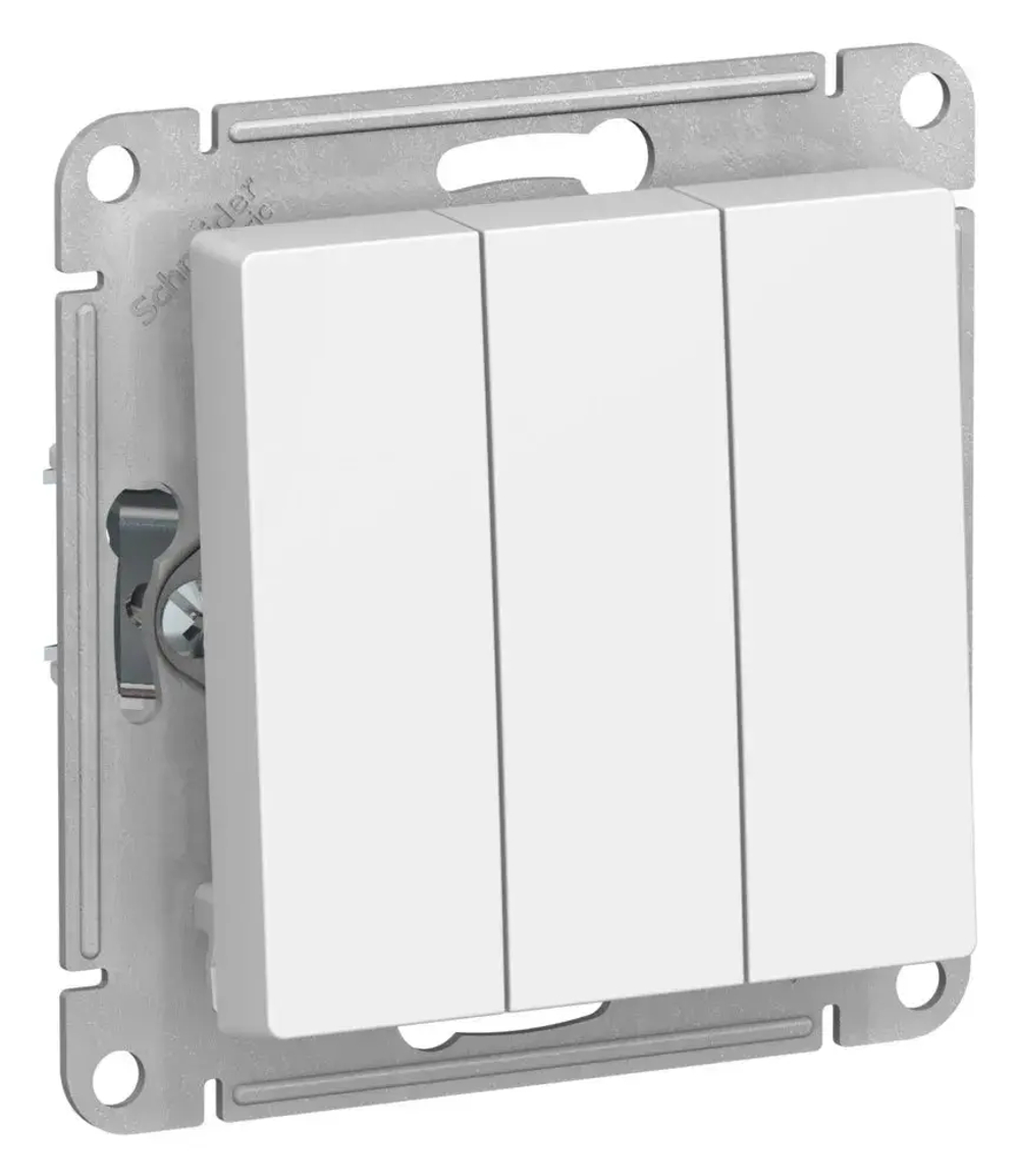 ATLASDESIGN 3-клавишный ВЫКЛЮЧАТЕЛЬ, сх.1+1+1, 10АХ, механизм, ЛОТОС