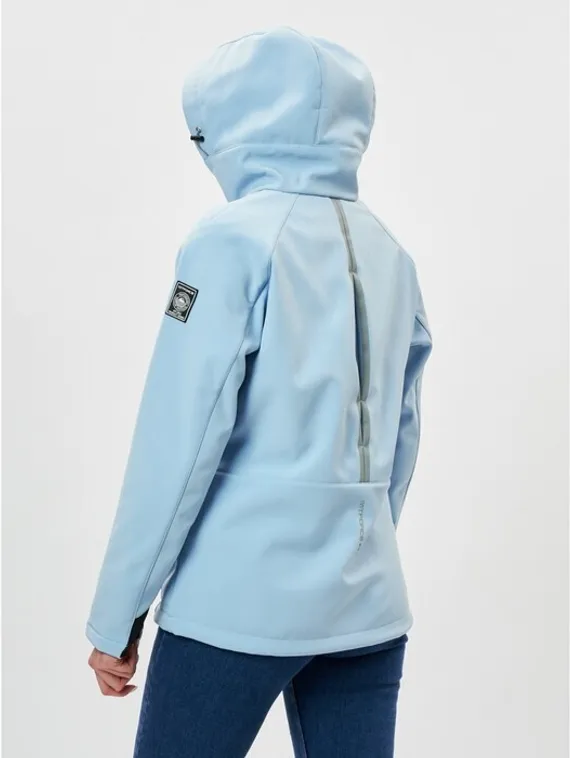 Ветровка женская softshell голубого цвета, размер 48