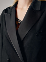 Жакет Loran с черным воротом, черный