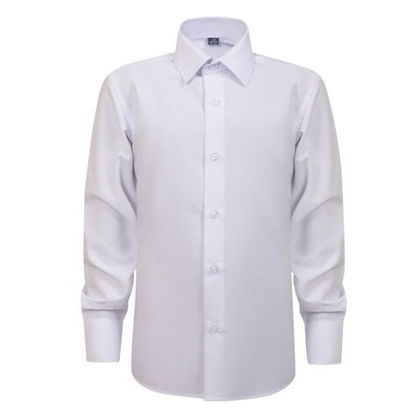 Рубашка белая для мальчиков приталенная