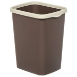 Ведро для мусора с фиксатором "Tandem" 9л (шоколад/слон.кость)