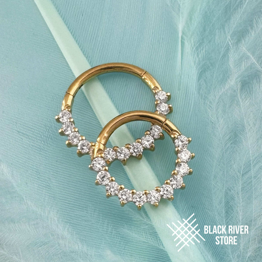 Кликер Glory Mini Crystal PVD Yellow 1.2мм