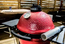 Керамический гриль Kamado Joe Classic Red, 46 см, красный, с ножками и столиками