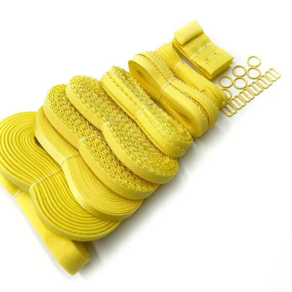 Набор фурнитуры для пошива нижнего белья (желтый)