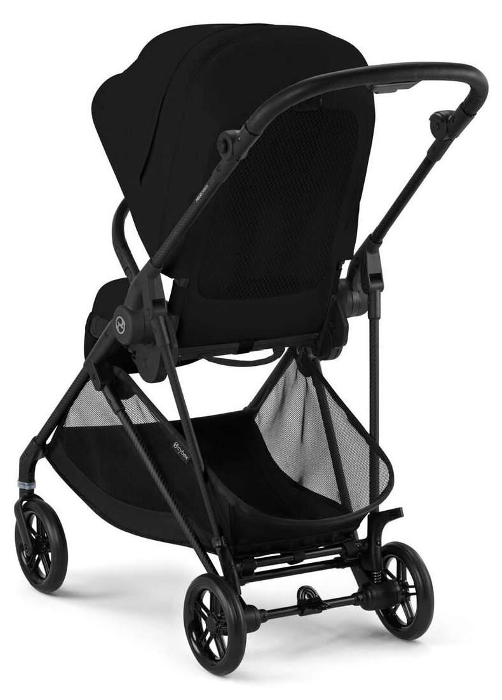 Прогулочная коляска Cybex Melio Carbon New Magic Black с дождевиком