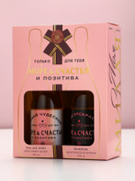 Подарочный набор «Море счастья!»: гель для душа и шампунь для волос шампанское, 2×250 мл, Чистое счастье