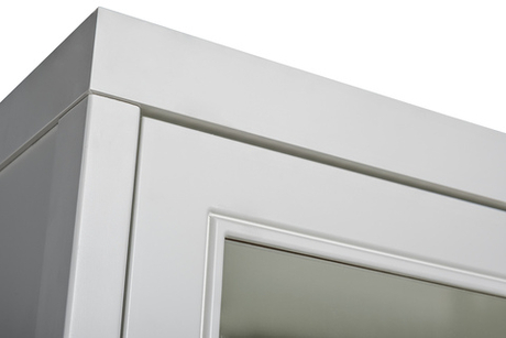 Шкаф-витрина 1 стеклянный фасад с тумбой прикроватной с 2-мя ящиками Garda Decor