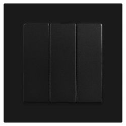 Выключатель Intro Accent 6-106-05 тройной, 10А-250В, IP20, СУ, AL/CU, антрацит | 