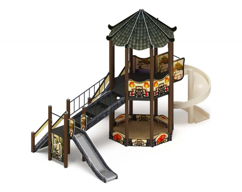 Детский игровой комплекс Карнавал Шанхай ДИК 2.22.02-02 H=1200, H=2000, винтовой скат