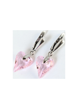 "Раблера" серьги в серебряном покрытии из коллекции "Love Story" от Jenavi с английским замком