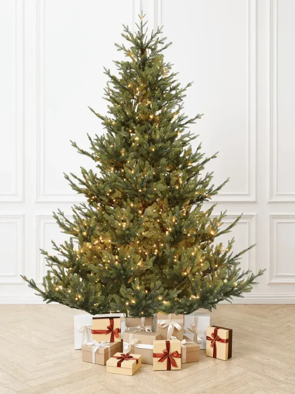 Елка с гирляндой встроенной «Eiffel» (Литая хвоя) 240 см / 2,4 м