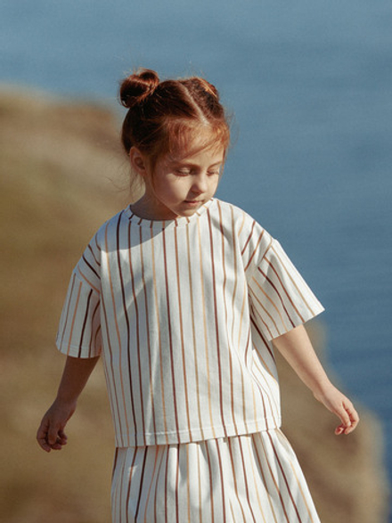 Футболка оверсайз Mjölk Ecru Stripes