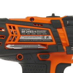 Дрель-шуруповерт акк. PATRIOT BR 241ES-h,24В, 2,0 Ач, 33Нм, УДАРНЫЙ,кейс (180201246)