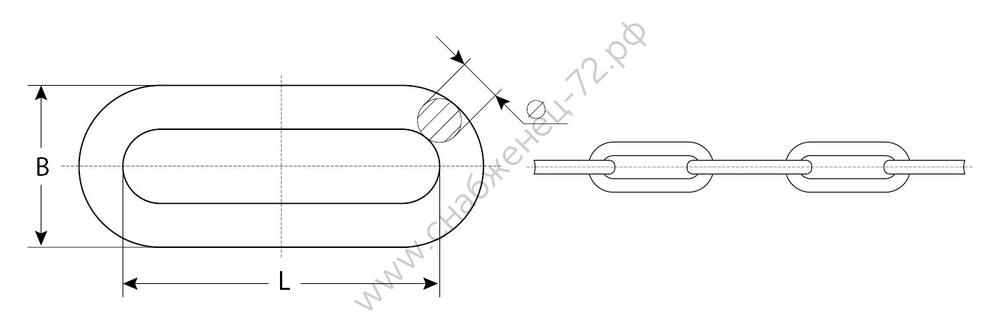ЗУБР DIN 763 3 мм, L=120м., длиннозвенная цепь, Профессионал (4-304030-03)