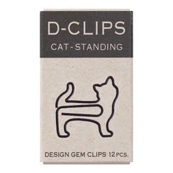 Скрепки Midori D-Clips Cat-Standing (12 шт.)