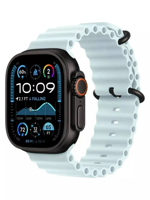 Watch Ultra 2, 49 мм, Black Titanium Ocean Band, Ice Blue