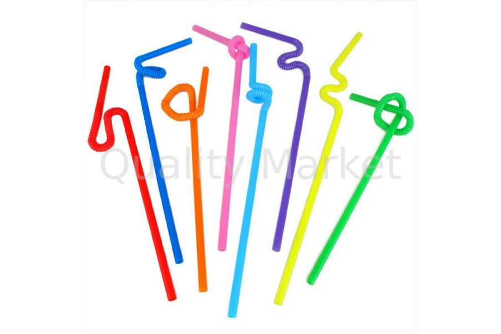 Трубочки 6*260 мм цветные с длин. гофрой 20уп*80шт (1000шт)