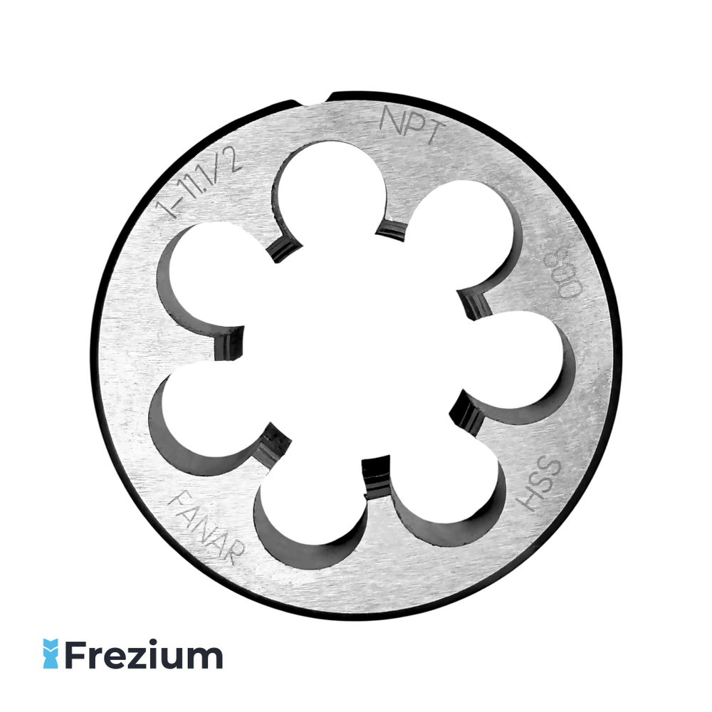 Плашка коническая трубная "Fanar" (1-11.1/2 NPT HSS; 65x25 мм; N1-12001-4639) Плашка коническая трубная "Fanar" (1-11.1/2 NPT HSS; 65x25 мм; N1-12001-4639)