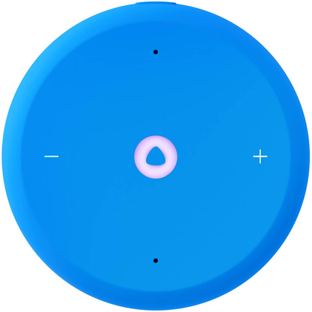 Умная колонка Яндекс Станция Лайт 2 голубой (с часами)