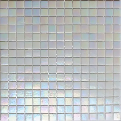Стеклянная плитка-мозаика Rose 20 WA 01 перламутр белый