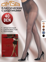 OMSA Колготки женские SUPER 40 Серо-голубой