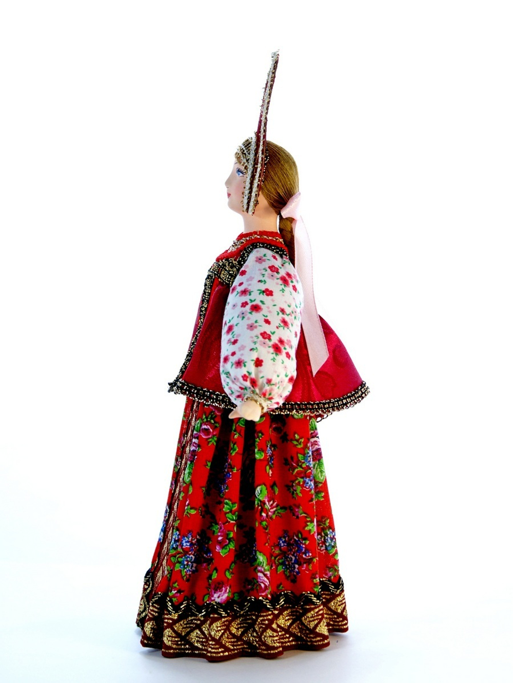 Кукла коллекционная Акулина в народном летнем костюме.