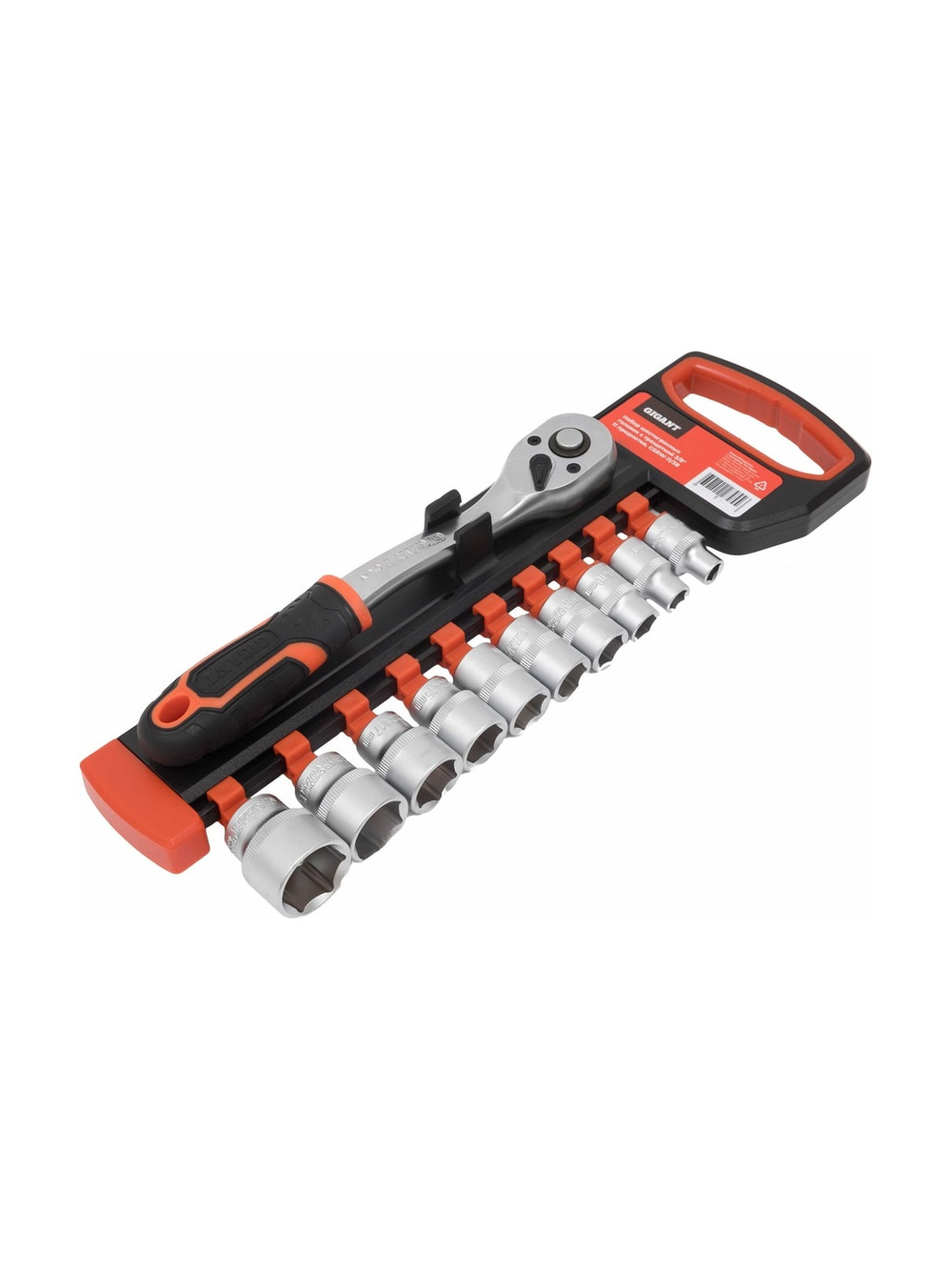 Набор шестигранных головок Gigant с трещоткой 3/8, 11 предметов GSRW-11/38