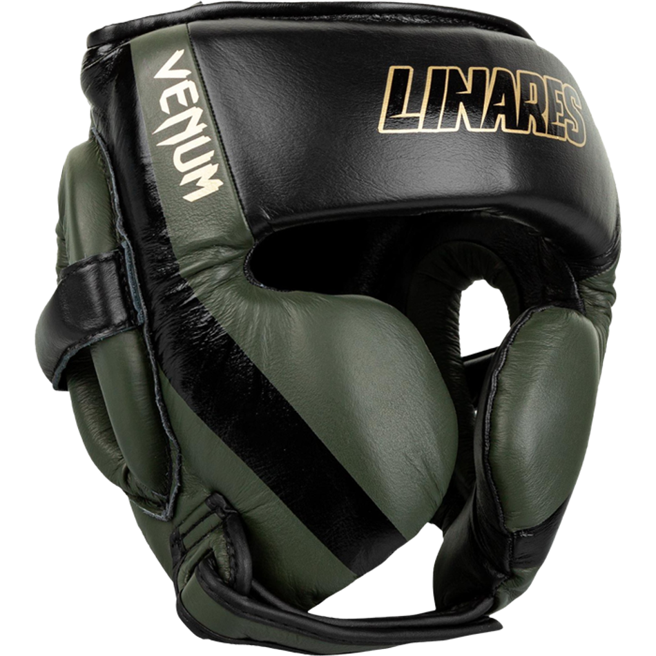 Боксерский шлем Venum Proboxing Cheek Headgear Linares Edition Khaki/Black/Gold