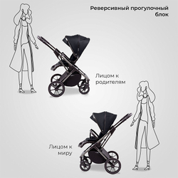 Детская коляска Sweet Baby Rocco 2 в 1 2024 Black 427056
