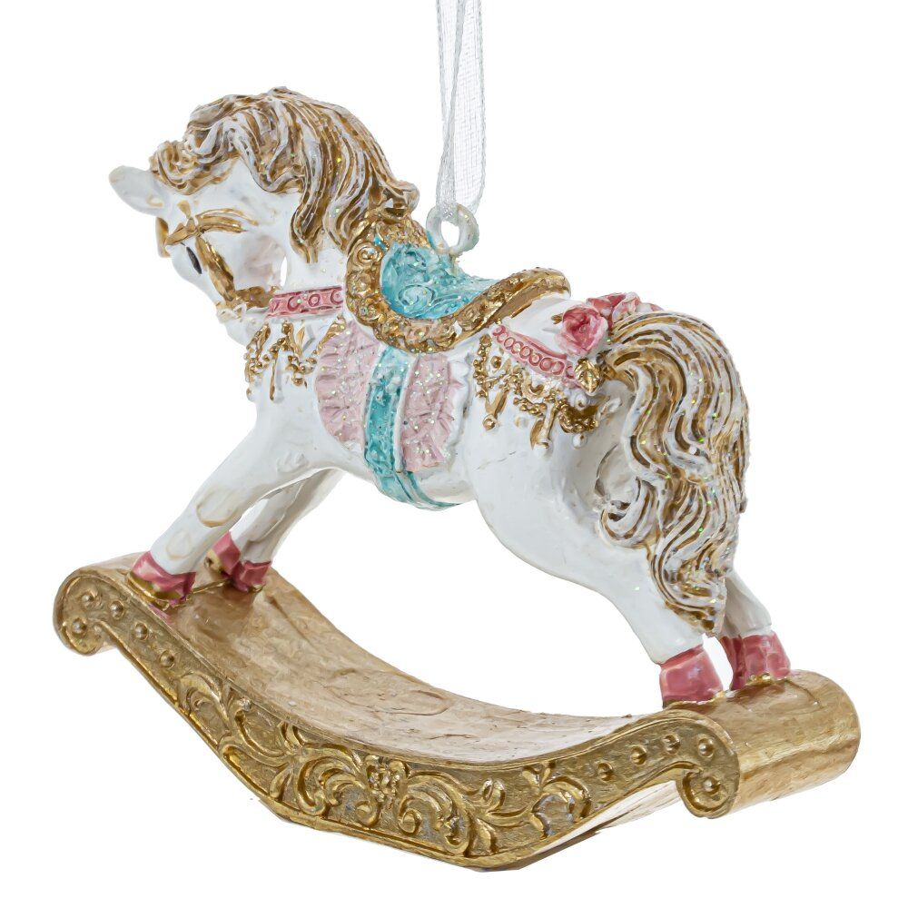 GAEM Украшение новогоднее "Лошадка-качалка", L7,5 W2 H6,5 см