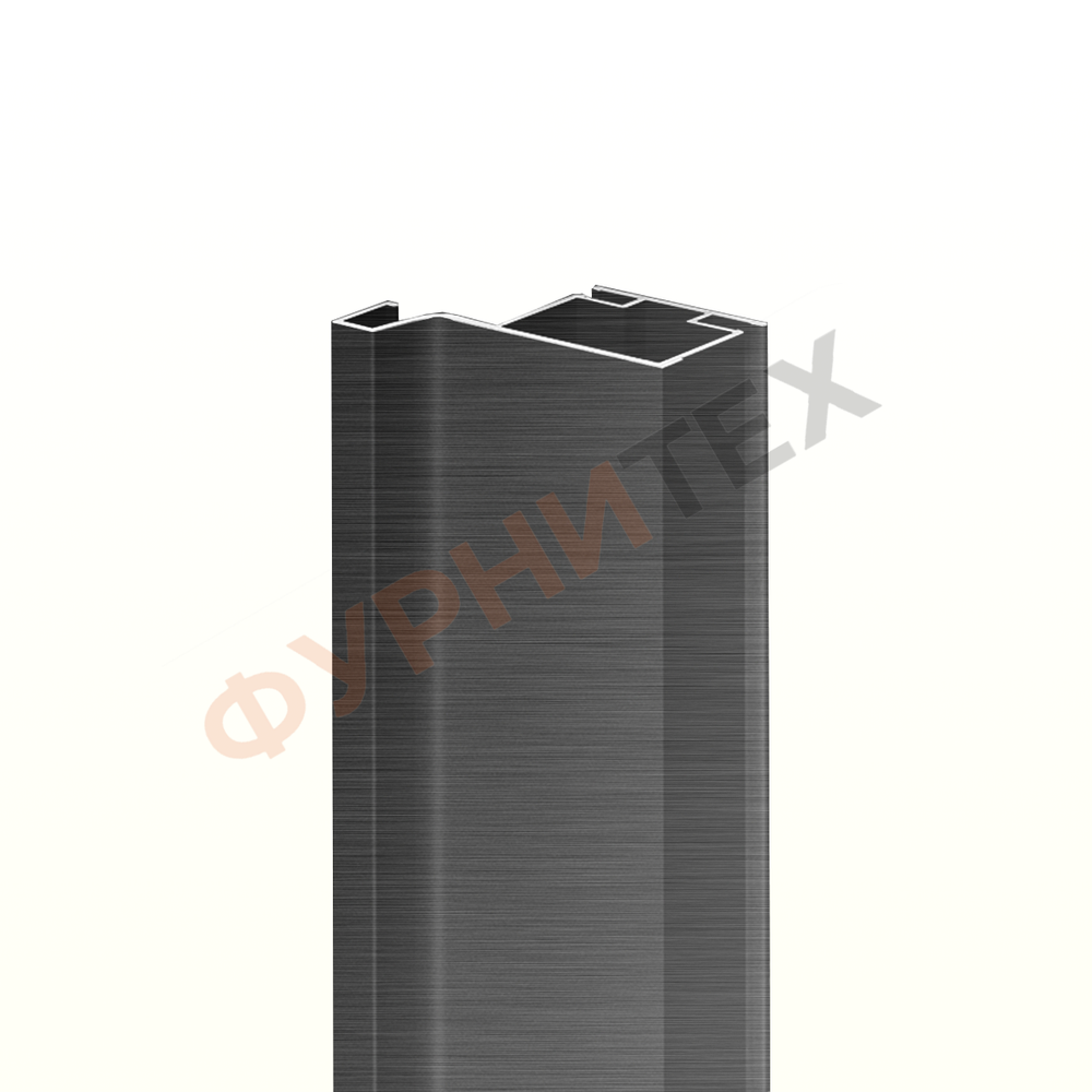 Алюминиевый рамочный врезной профиль для фасадов, Черный браш купить с доставкой, Казахстан