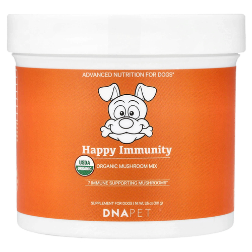 Codeage, ДНК Pet, Happy Immunity, органическая смесь грибов, для собак, 101 г (3,5 унции)