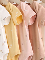 Боди с коротким рукавом для малышей Next E58-049, 5 шт., Молочный, Розовый, Бежевый