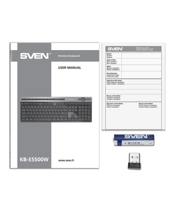 Клавиатура Клавиатура Wireless Sven KB-E5500W 2,4 GHz, 115кл.