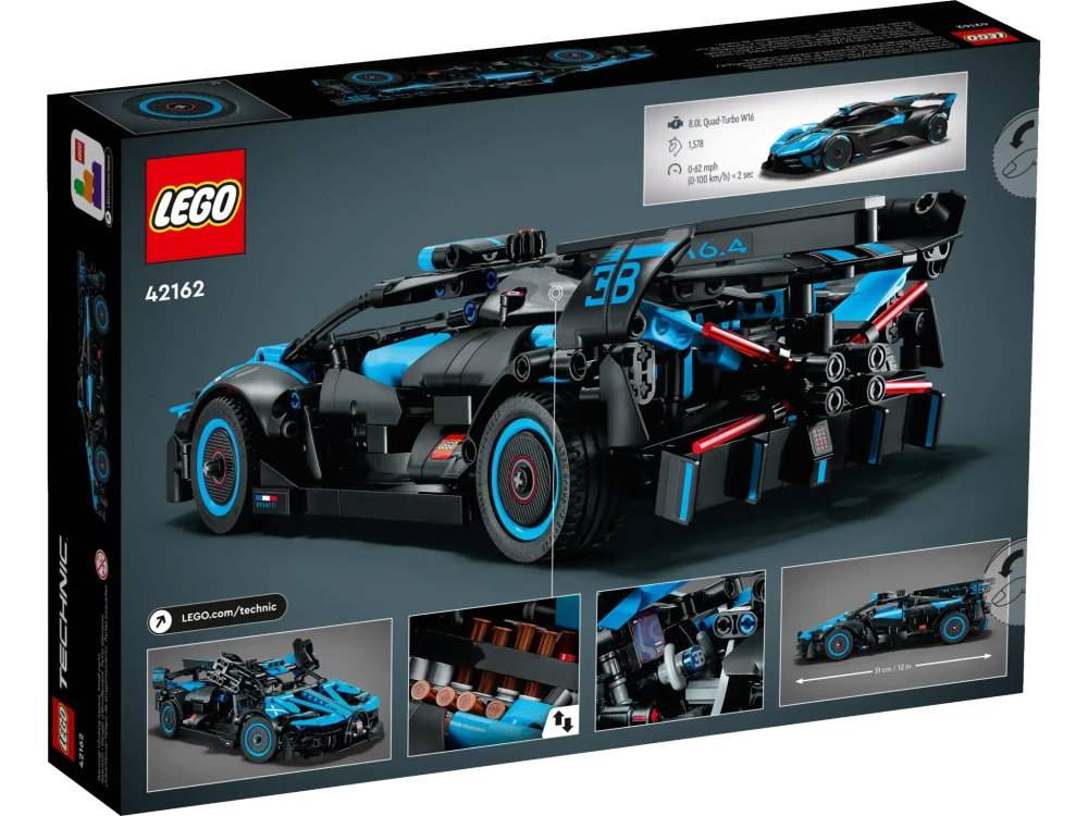 Конструктор LEGO Technic 42162 Bugatti Bolide Agile синего цвета