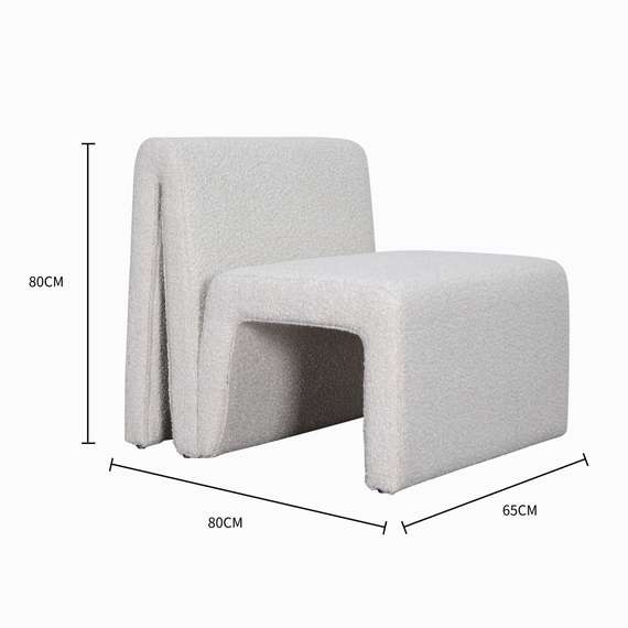 Лаунж-кресло Velle, белое букле