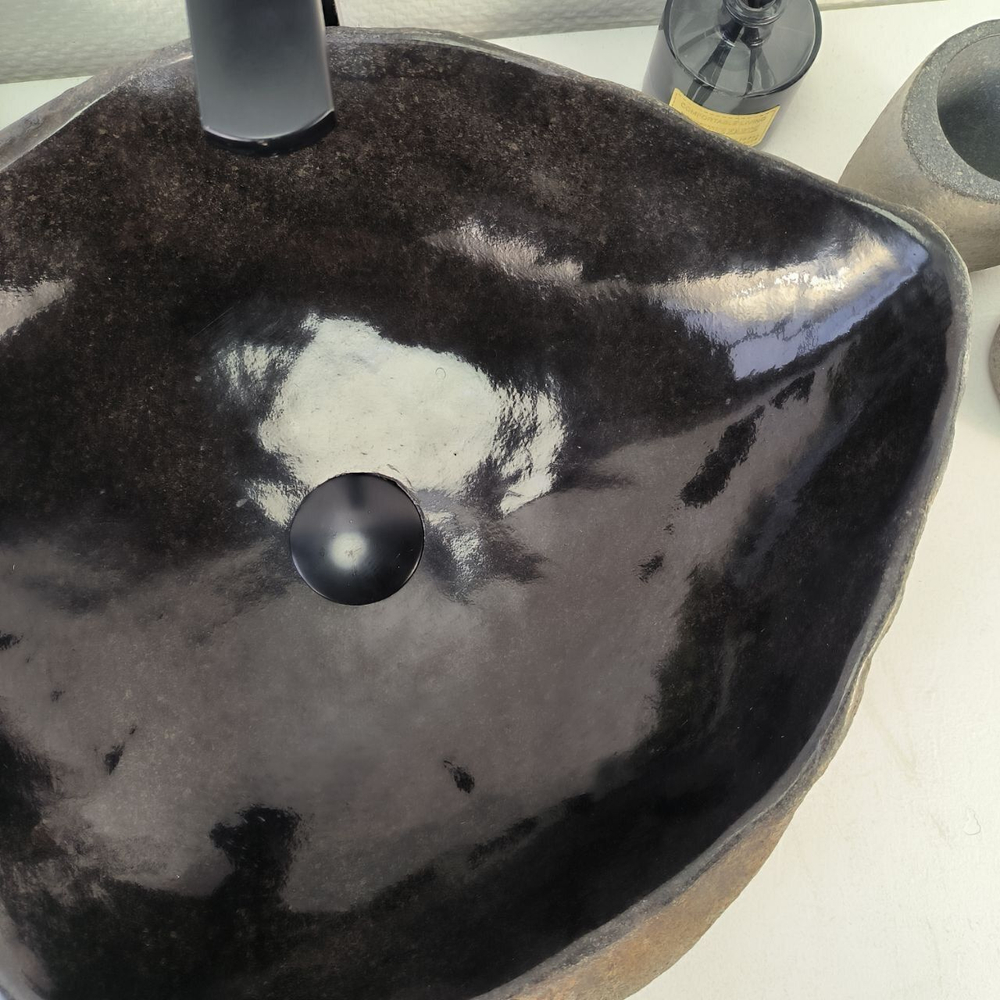 Каменная раковина из речного камня RS-05488 (48*42*15) 0861 из натурального камня