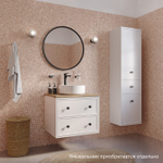 Тумба подвесная IDDIS Torr, со столешницей МДФ, дуб верона, 60 см, белый матовый, TOR60WVi95K