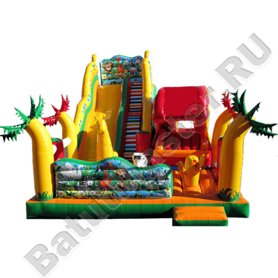 Детский надувной батут-горка "Африка"