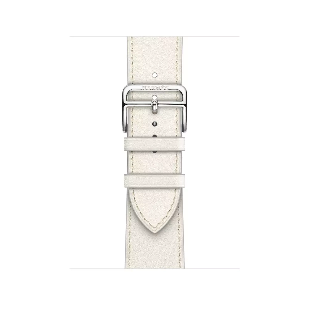 Apple Watch Series 8 Hermes 45mm, классический кожаный ремешок белого цвета