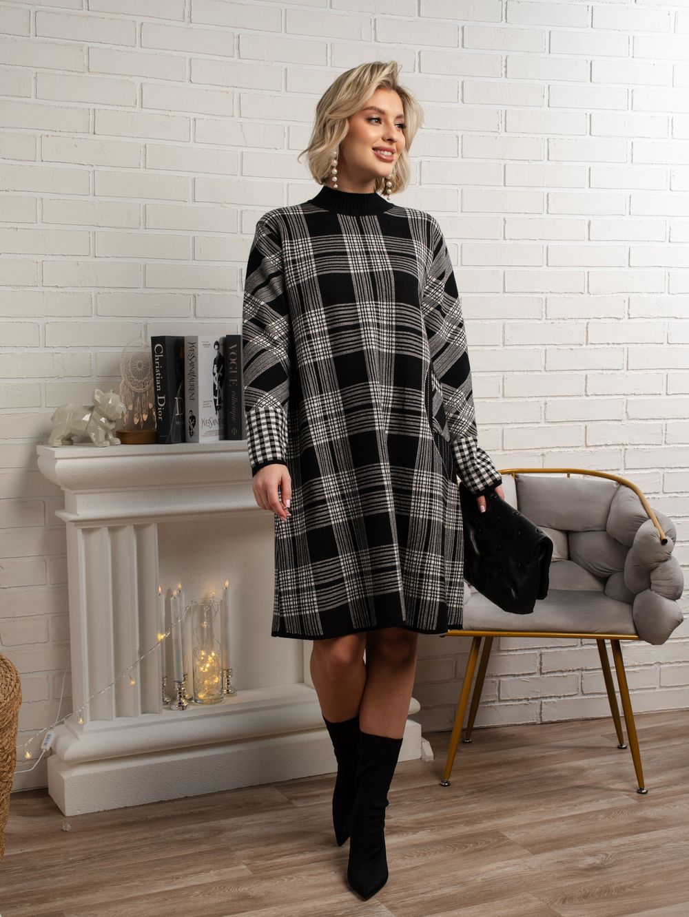 Платье Добринка (черно-белое) П15106-18М LT Collection