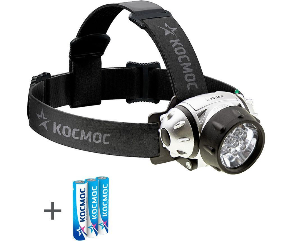 Фонарь Космос H14 1.5VV LED налобный от батареек