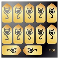 IRISK Трафарет для дизайна ногтей №86, серебро