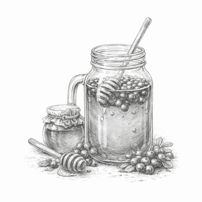 Морс на меду с брусникой