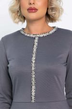 Платье трикотажное Парижанка (серое) П14786-10М LT Collection