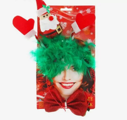 Карнавальный набор «Дед Мороз», 2 предмета: ободок, бабочка