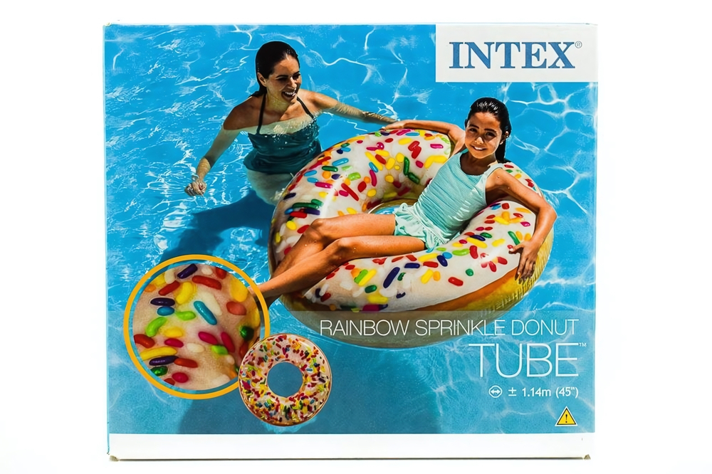 Круг для плавания "Пончик радужный" 114см от 9 лет 56263/2808895 (Intex)