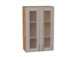 Шкаф верхний с 2-мя остекленными дверцами Лофт