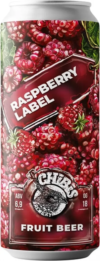 Пиво Чибис Расберри Лэйбл / Chibis Raspberry Label 0.45 - банка