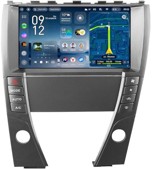Магнитола для Lexus ES350 XV40 2009-2012 (ШГУ цветной, проводка C) - Teyes CC4-PRO монитор 9.5" 2K QLED на Android 13, Snapdragon 778G, AI, CarPlay, DSP, 4G SIM-слот